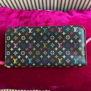 AUTHENTIC Louis Vuitton Multicolor Monogram Insolite Wallet